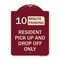 Signmission Minute Parking Resident Pick-Up and Drop-Off Minute Parking Aluminum Sign, 24" x 18", BU-1824-23875 A-DES-BU-1824-23875 - alternate 1